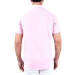 Julian Short-Sleeve Button-Up Shirt // Pink (S)