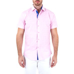 Julian Short-Sleeve Button-Up Shirt // Pink (XS)