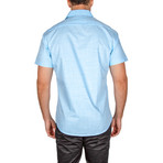 Kaiden Short Sleeve Button-Up Shirt // Turquoise (XL)