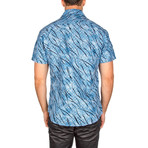 Ronald Short Sleeve Button-Up Shirt // Blue (M)