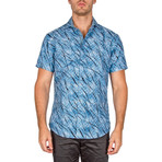 Ronald Short Sleeve Button-Up Shirt // Blue (S)