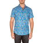 Jovanni Short Sleeve Button-Up Shirt // Turquoise (2XL)