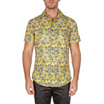 Dale Short Sleeve Button-Up Shirt // Yellow (L)
