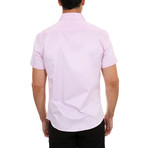 Nash Short Sleeve Button-Up Shirt // Pink (S)