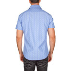 Tate Short Sleeve Button-Up Shirt // Blue (M)