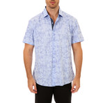 Damarion Short-Sleeve Button-Up Shirt // Blue (3XL)