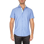 Tate Short Sleeve Button-Up Shirt // Blue (2XL)