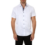 Brett Short Sleeve Button-Up Shirt // White (L)