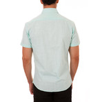 Marlon Short Sleeve Button-Up Shirt // Turquoise (2XL)