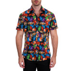 Orlando Short Sleeve Button-Up Shirt // Black (M)