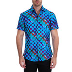 Kolton Short-Sleeve Button-Up Shirt // Blue (M)