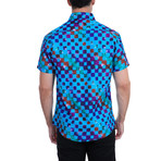 Kolton Short-Sleeve Button-Up Shirt // Blue (3XL)