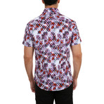 Zechariah Short Sleeve Button-Up Shirt // Red (3XL)