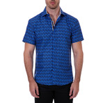 Evan Short Sleeve Button-Up Shirt // Navy (XS)