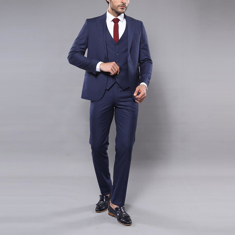 Brock 3-Piece Slim-Fit Suit // Navy (Euro: 44)