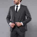 Marco 3-Piece Slim Fit Suit // Smoked (Euro: 56)