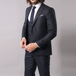 Isaac 3-Piece Slim Fit Suit // Navy (Euro: 56)