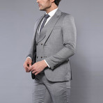 Dallas 3-Piece Slim-Fit Suit // Gray (Euro: 48)