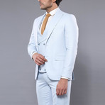 Cortez 3-Piece Slim Fit Suit // Light Blue (Euro: 52)