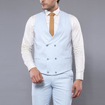 Cortez 3-Piece Slim Fit Suit // Light Blue (Euro: 44)