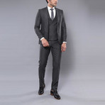 Jimmy 3-Piece Slim Fit Suit // Smoked (Euro: 52)