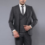Jimmy 3-Piece Slim Fit Suit // Smoked (Euro: 54)