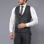 Jimmy 3-Piece Slim Fit Suit // Smoked (Euro: 46)