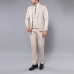 Alessandro 3-Piece Slim Fit Suit // Beige (Euro: 50)
