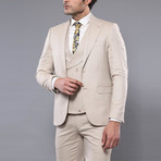 Alessandro 3-Piece Slim Fit Suit // Beige (Euro: 48)