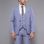Richard 3-Piece Slim-Fit Suit // Light Blue (Euro: 44)