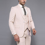 Bailey 3-Piece Slim-Fit Suit // Beige (Euro: 50)