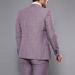 Yael 3-Piece Slim-Fit Suit // Burgundy (Euro: 48)