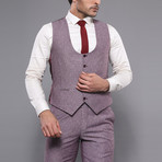Yael 3-Piece Slim-Fit Suit // Burgundy (Euro: 50)