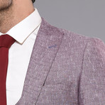 Yael 3-Piece Slim-Fit Suit // Burgundy (Euro: 44)