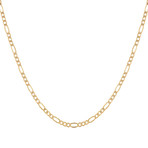 Solid 10K Yellow Gold Figaro Chain Necklace // 5.4mm (18")