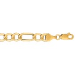 Solid 10K Yellow Gold Figaro Chain Necklace // 5.4mm (18")
