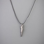 Harry Potter Inspired Damascus Steel Lightning Bolt Pendant