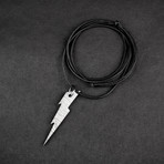 Harry Potter Inspired Damascus Steel Lightning Bolt Pendant