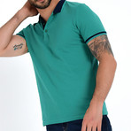 Accent Collar Polo // Teal + Black (S)