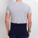 Colored Pocket T-Shirt // Gray + Black (L)