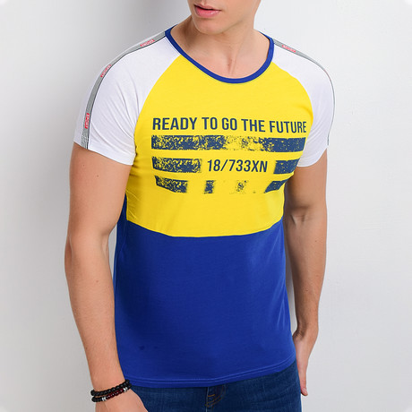 Ready T-Shirt // Blue + Yellow (S)