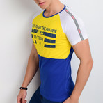 Ready T-Shirt // Blue + Yellow (L)