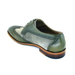 Wing Tip Lace Up // Green + Gray (US: 12)