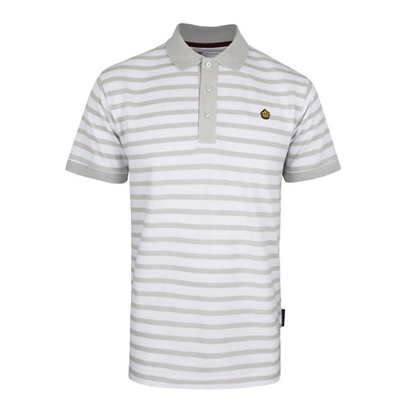 Harwood Polo Shirt // White + Gray (XS)