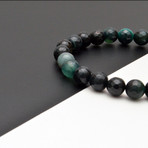 Agate Beaded Bracelet // Turquoise + Black