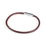 Leather Bracelet // Natural Red Brown (S)