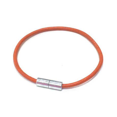 Leather Bracelet // Orange (XS)