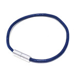 Leather Bracelet // Navy Blue (XL)