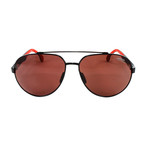 Carrera // Men's 8025S Polarized Sunglasses // Matte Black + Red