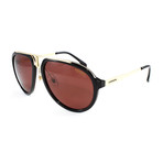 Carrera // Men's 1003S Polarized Sunglasses // Black + Gold